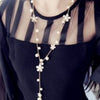 Temperament Pearls Flower Long Necklaces & Pendants