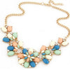 Maxi Necklace Fashion Collares Rhinestone Flower For Woman