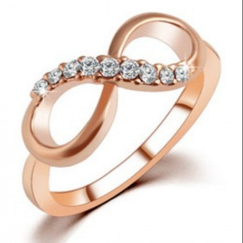 Alloy Rose Gold Plated Fine Jewelry Zircon Ring