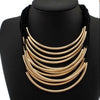 Cross Bright Metal Pipe Choker Necklaces