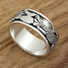 Sterling Silver Ring For Men Retro Engraved Dragon