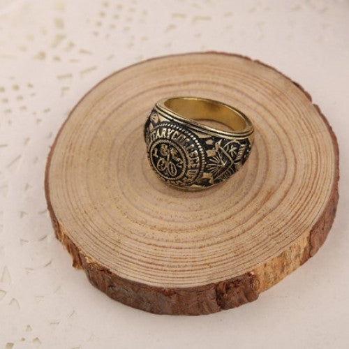 House Of Cards Ring USA Antique Gold and Silver Ring